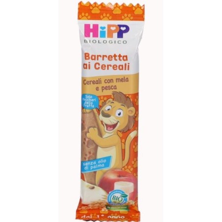 Hipp Bio Barretta ai cereali con mela e pesca snack per bambini 20 g Hipp Bio Barretta ai cereali con mela e pesca snack per bambini 20 g