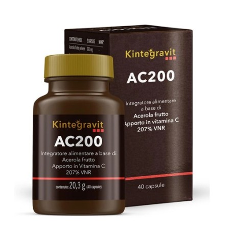 Kintegravit AC200 integratore anti-ossidante e ricostituente 40capsule Kintegravit AC200 integratore anti-ossidante e ricostituente 40capsule