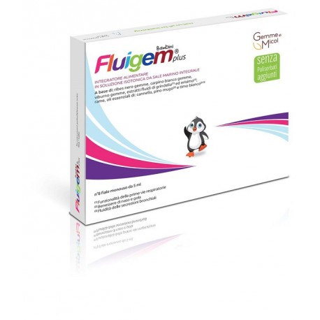 Fluigem Plus Bambini integratore per le vie respiratorie 8 fiale