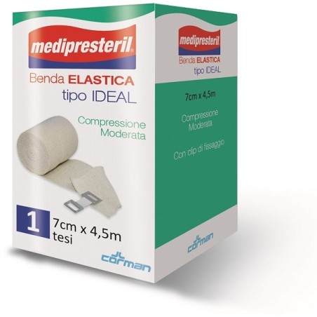 Medipresteril Benda Elastica tipo Ideal compressione moderata 7 cm x 45 m Medipresteril Benda Elastica tipo Ideal compressione moderata 7 cm x 45 m