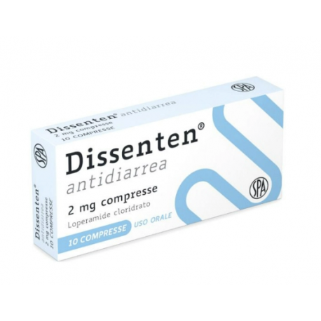 Dissenten antidiarrea 2 mg loperamide 10 compresse