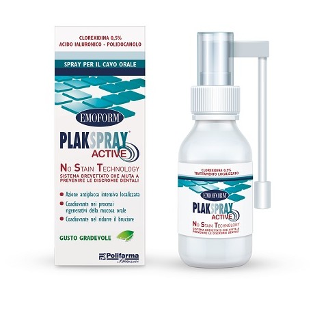 Emoform Plak Spray Active trattamento intensivo antiplacca prevenzione macchia 50 ml Emoform Plak Spray Active trattamento intensivo antiplacca prevenzione macchia 50 ml