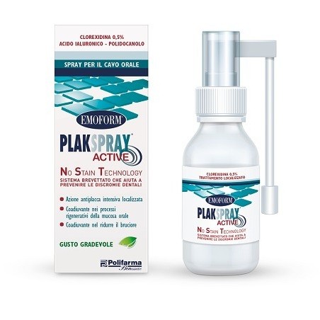 Emoform Plak Spray Active trattamento intensivo antiplacca prevenzione macchia 50 ml Emoform Plak Spray Active trattamento intensivo antiplacca prevenzione macchia 50 ml