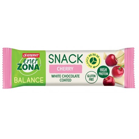 Enervit Enerzona Balance Snack barretta gusto ciliegia e cioccolato bianco 33 g