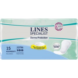 Lines Specialist Derma protection assorbenti ipoallergenici extra 15 pezzi