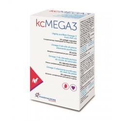 kcMega3 Omega 3 da olio di pesce per funzione renale di cani e gatti 30 perle