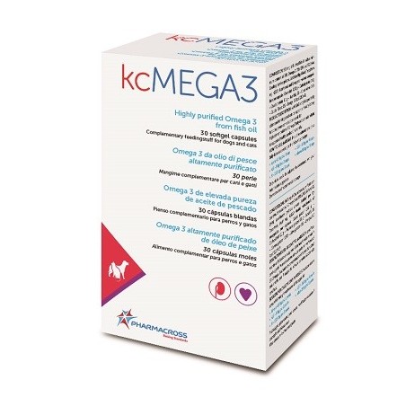 kcMega3 Omega 3 da olio di pesce per funzione renale di cani e gatti 30 perle kcMega3 Omega 3 da olio di pesce per funzione renale di cani e gatti 30 perle