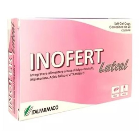 Inofert Luteal Integratore per donne con Sindrome dell'Ovaio Policistico 20 capsule Inofert Luteal Integratore per donne con Sindrome dell'Ovaio Policistico 20 capsule