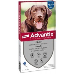 Advantix Antiparassitario per Cani da 25 kg a 40 kg 4 Pipette Spot-On