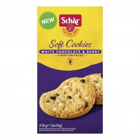 Schar Soft Cookie biscotti senza glutine cioccolato bianco e mirtilli 210 g