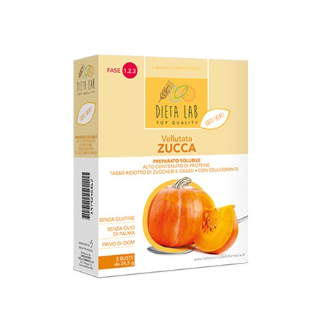 Dietalab Preparato per vellutata di zucca proteica dietetica 3 buste da 24,5 g