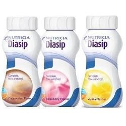 Diasip Vaniglia – confezione con 4 bottigliette da 200 ml, alimento dietetico a basso indice glicemico per diabetici.