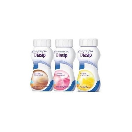 Diasip Alimento per Diabetici Gusto Vaniglia 200 ml 4 Pezzi Diasip Alimento per Diabetici Gusto Vaniglia 200 ml 4 Pezzi