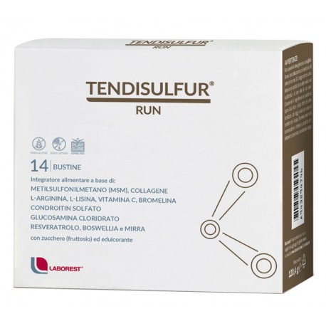 Uriach Tendisulfur Run integratore per la funzionalità di tendini, articolazioni e cartilagini 14 bustine