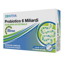 Zentiva Probiotico 6 Miliardi integratore per equilibrio intestinale 24 capsule vegetali