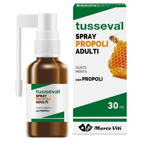 Tusseval Gola Propoli Spray per adulti gusto menta 30 ml