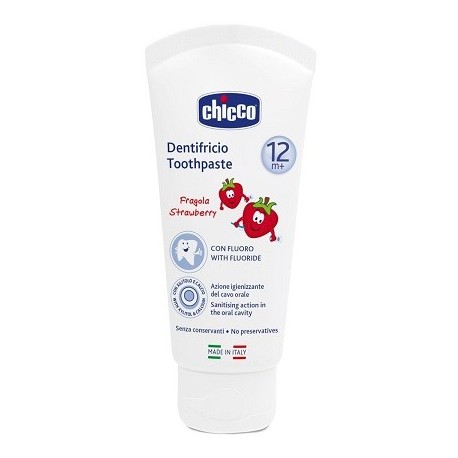 Chicco Dentifricio alla Fragola con Fluoro per Bambini da 12 Mesi 50ml