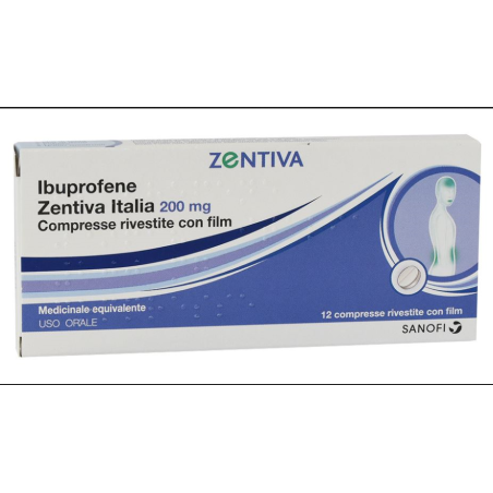 Ibuprofene Zentiva 200 mg 12 compresse rivestite con film Ibuprofene Zentiva 200 mg 12 compresse rivestite con film