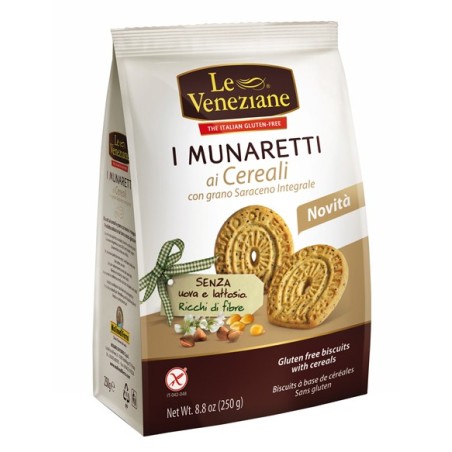 Le Veneziane I Munaretti ai Cereali biscotti senza glutine 250g Le Veneziane I Munaretti ai Cereali biscotti senza glutine 250g