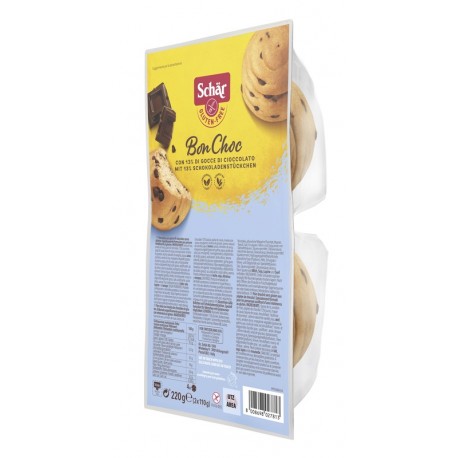 Schar Bon Choc Panini dolci senza glutine con gocce di cioccolato 4 x 55 g