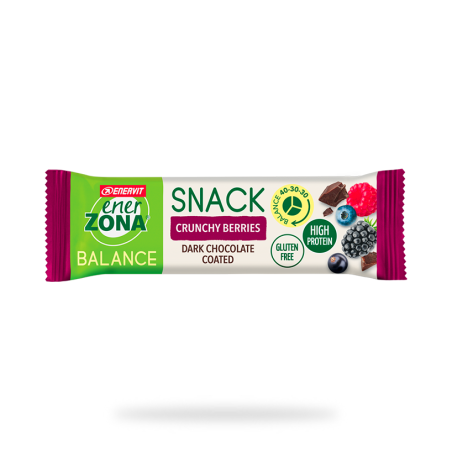 Enervit Enerzona Snack Crunchy Berries barretta proteica doppio strato frutti di bosco e cacao 33 g Enervit Enerzona Snack Crunchy Berries barretta proteica doppio strato frutti di bosco e cacao 33 g