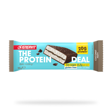 Enervit The Protein Deal Barretta proteica cocco e cioccolato gluten free 55 g Enervit The Protein Deal Barretta proteica cocco e cioccolato gluten free 55 g
