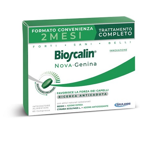 Bioscalin Nova Genina 60 compresse - Integratore anticaduta per capelli 2 mesi di trattamento