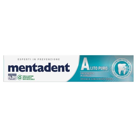 Mentadent Alito Puro con antibatterico dentifricio rinfrescante 75 ml Mentadent Alito Puro con antibatterico dentifricio rinfrescante 75 ml