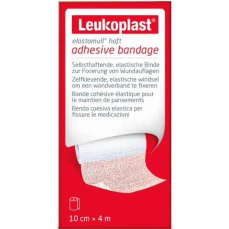 Leukoplast Benda haft elastomull fissaggio auto aderente traspirante 10 cm x 4 m