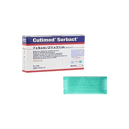 Cutimed Sorbact medicazione cattura batteri e funghi 7 x 9 cm 5 pezzi Cutimed Sorbact medicazione cattura batteri e funghi 7 x 9 cm 5 pezzi