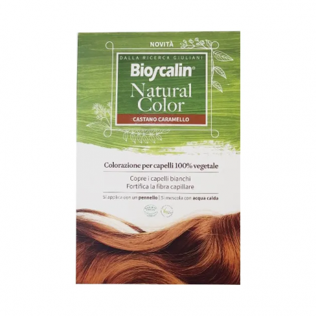 Giuliani Bioscalin Natural Color Castano Caramello tinta capelli fortificante 100% vegetale 70 g