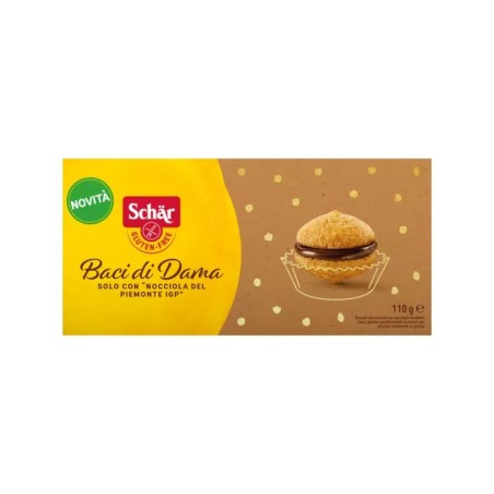 Schar Baci di Dama senza glutine solo con nocciola del Piemonte IGP 100 g Schar Baci di Dama senza glutine solo con nocciola del Piemonte IGP 100 g