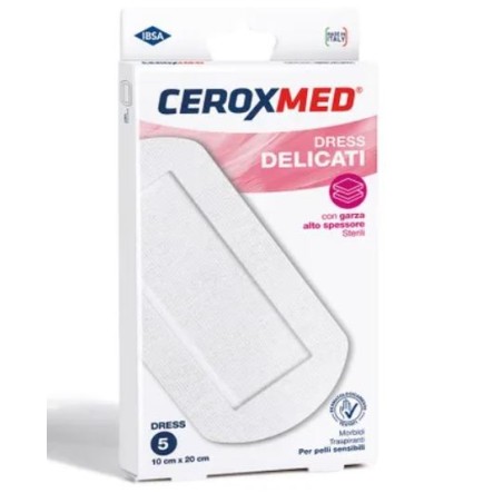 Ceroxmed Delicati compresse sterili protettive per ferite 10 x 20 cm 5 pezzi Ceroxmed Delicati compresse sterili protettive per ferite 10 x 20 cm 5 pezzi