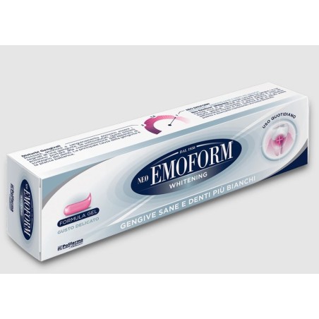 Neo Emoform Whitening Dentifricio in gel per denti più bianchi gusto delicato 100 ml Neo Emoform Whitening Dentifricio in gel per denti più bianchi gusto delicato 100 ml