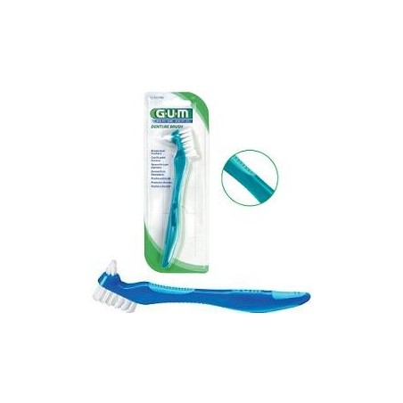 Gum Denture Brush Spazzolino per protesi piatto e allungato 1 pezzo Gum Denture Brush Spazzolino per protesi piatto e allungato 1 pezzo