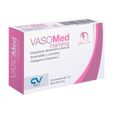 Cv Medical Vasomed Mamma integratore per il microcircolo in gravidanza e allattamento 30 compresse Cv Medical Vasomed Mamma integratore per il microcircolo in gravidanza e allattamento 30 compresse