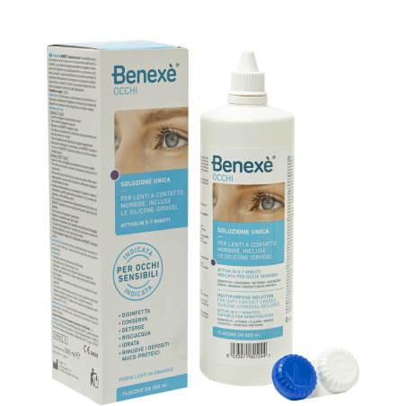 Benexè soluzione unica per pulizia e manutenzione delle lenti a contatto 500 ml Benexè soluzione unica per pulizia e manutenzione delle lenti a contatto 500 ml
