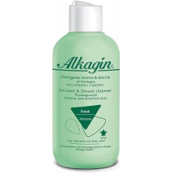 Alkagin Detergente Fresh Intimo + Doccia per pelle sensibile con mentolo e aloe 250 ml