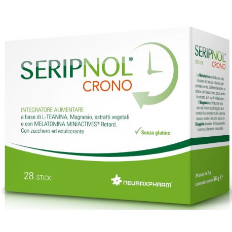 Seripnol Crono integratore senza glutine per migliorare la qualità del sonno 28 stick