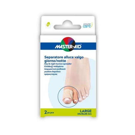Master-aid Foot Care Separatore alluce valgo giorno e notte taglia L 2 pezzi Master-aid Foot Care Separatore alluce valgo giorno e notte taglia L 2 pezzi