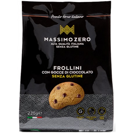Massimo Zero Frollini con gocce di cioccolato senza glutine 200 g