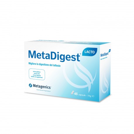 Metadigest Lacto integratore che migliora la digestione del lattosio 45 capsule