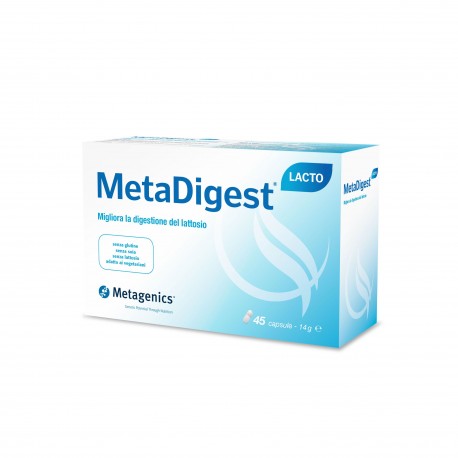 Metadigest Lacto integratore che migliora la digestione del lattosio 45 capsule
