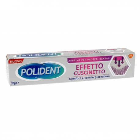 Polident Fissativo Effetto Cuscinetto Adesivo per protesi dentali comfort e tenuta giornaliera 70 g