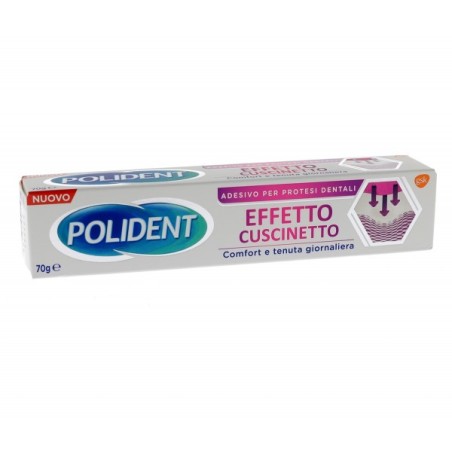 Polident Fissativo Effetto Cuscinetto Adesivo per protesi dentali comfort e tenuta giornaliera 70 g Polident Fissativo Effetto Cuscinetto Adesivo per protesi dentali comfort e tenuta giornaliera 70 g