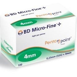 BD Diabetes Micro-Fine Ago per Penna 32Gx4mm Scatola da 100 Pezzi