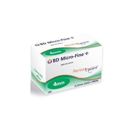 BD Diabetes Micro-Fine Ago per Penna 32Gx4mm Scatola da 100 Pezzi