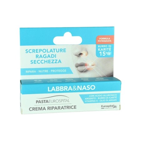 Pasta Eurospital Crema Riparatrice labbra e naso contro ragadi e screpolature 8 ml Pasta Eurospital Crema Riparatrice labbra e naso contro ragadi e screpolature 8 ml
