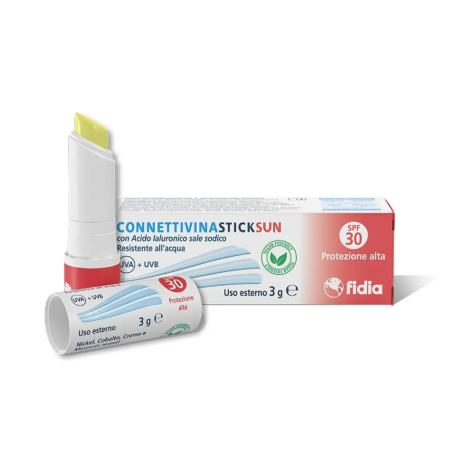 Connettivinasticksun stick labbra protettivo dalle scottature SPF30 3 g Connettivinasticksun stick labbra protettivo dalle scottature SPF30 3 g