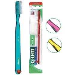 Gum Classic 411 spazzolino morbido antiplacca colori assortiti con cappuccio